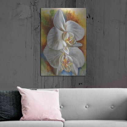 Luxe Metal Art 'Evening Orchid' by Barbara Keith, Metal Wall Art,24x36