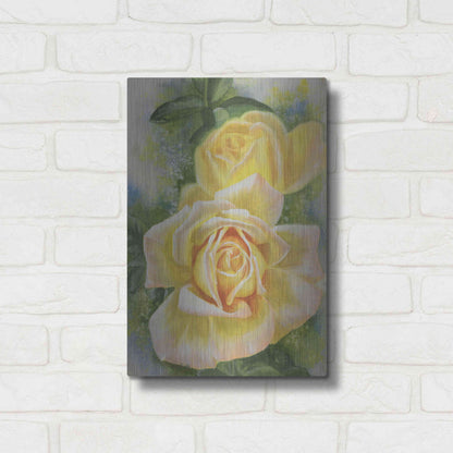 Luxe Metal Art 'Peace Rose' by Barbara Keith, Metal Wall Art,12x16