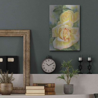 Luxe Metal Art 'Peace Rose' by Barbara Keith, Metal Wall Art,12x16