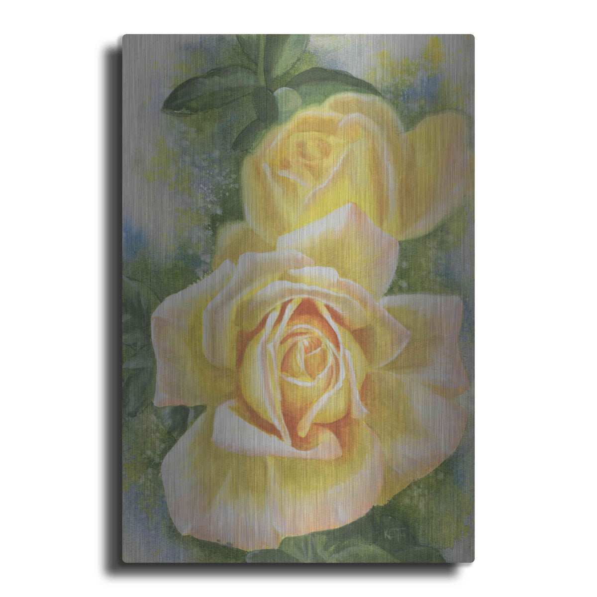 Luxe Metal Art 'Peace Rose' by Barbara Keith, Metal Wall Art