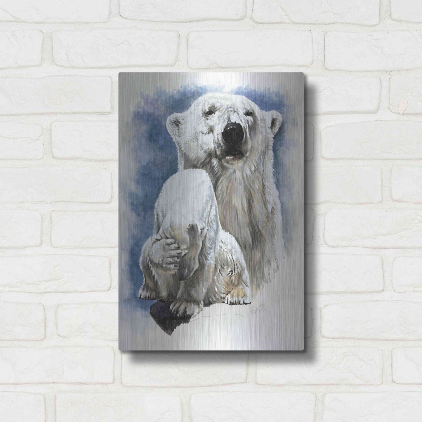 Luxe Metal Art 'Ivory' by Barbara Keith, Metal Wall Art,12x16