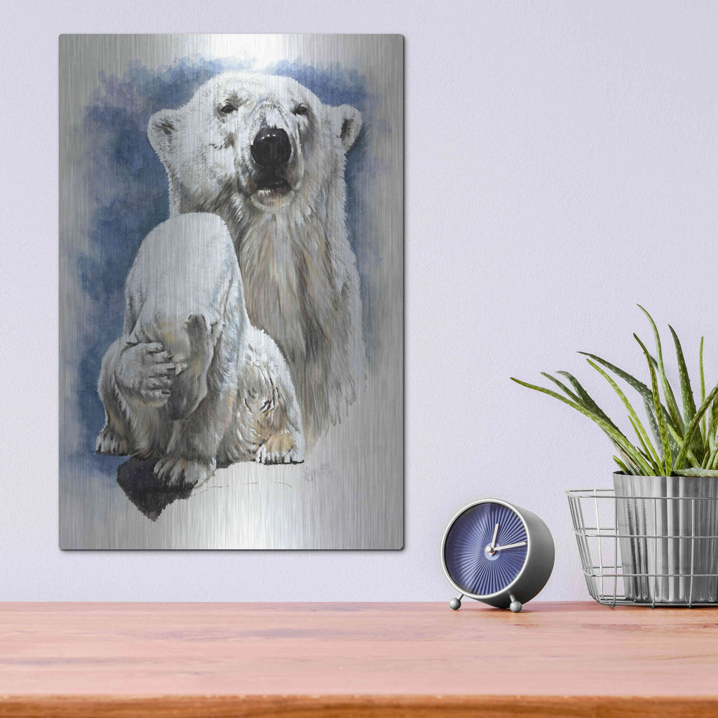Luxe Metal Art 'Ivory' by Barbara Keith, Metal Wall Art,12x16
