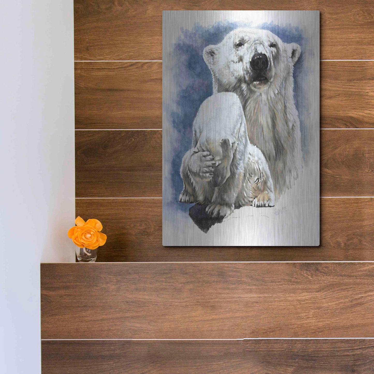 Luxe Metal Art 'Ivory' by Barbara Keith, Metal Wall Art,12x16