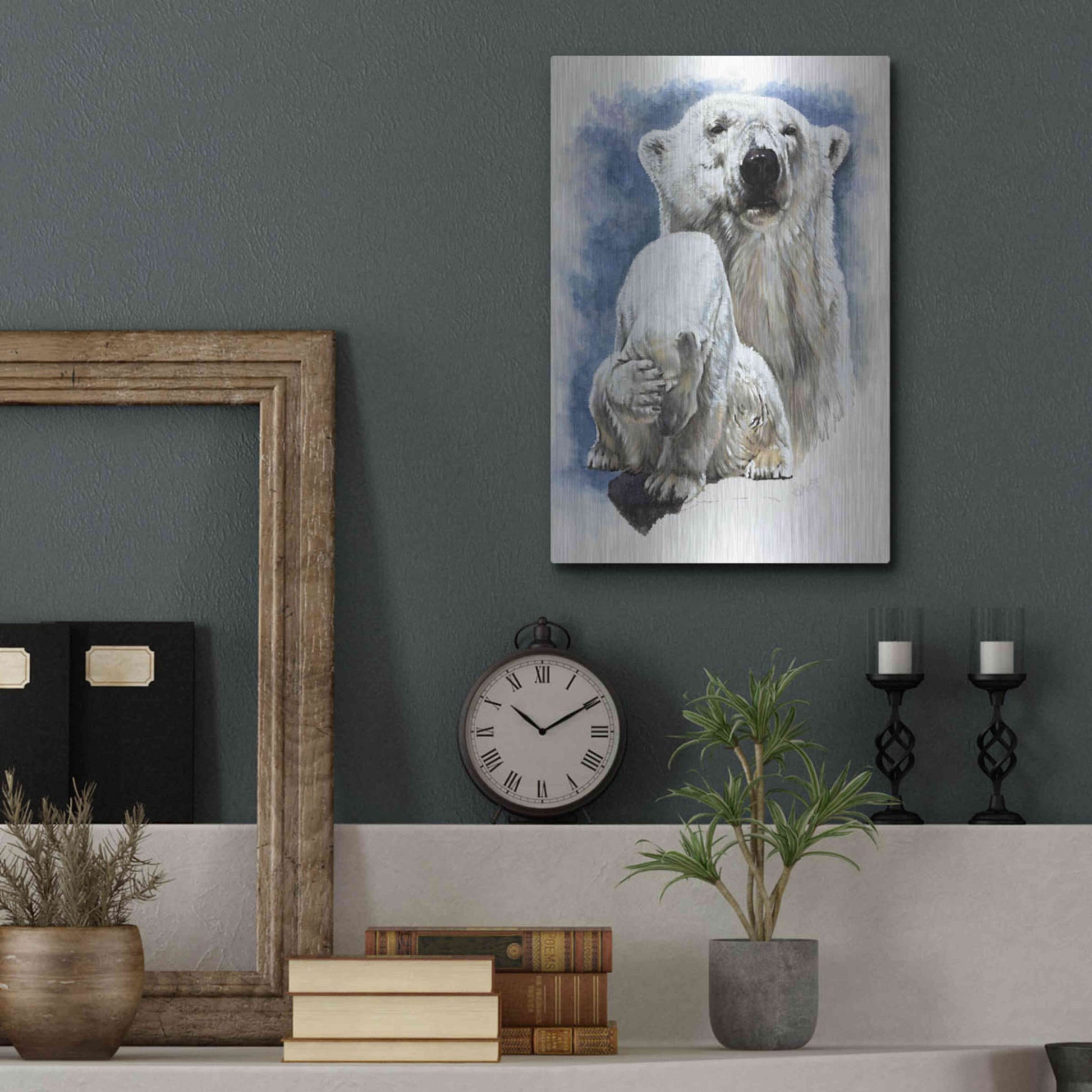 Luxe Metal Art 'Ivory' by Barbara Keith, Metal Wall Art,12x16