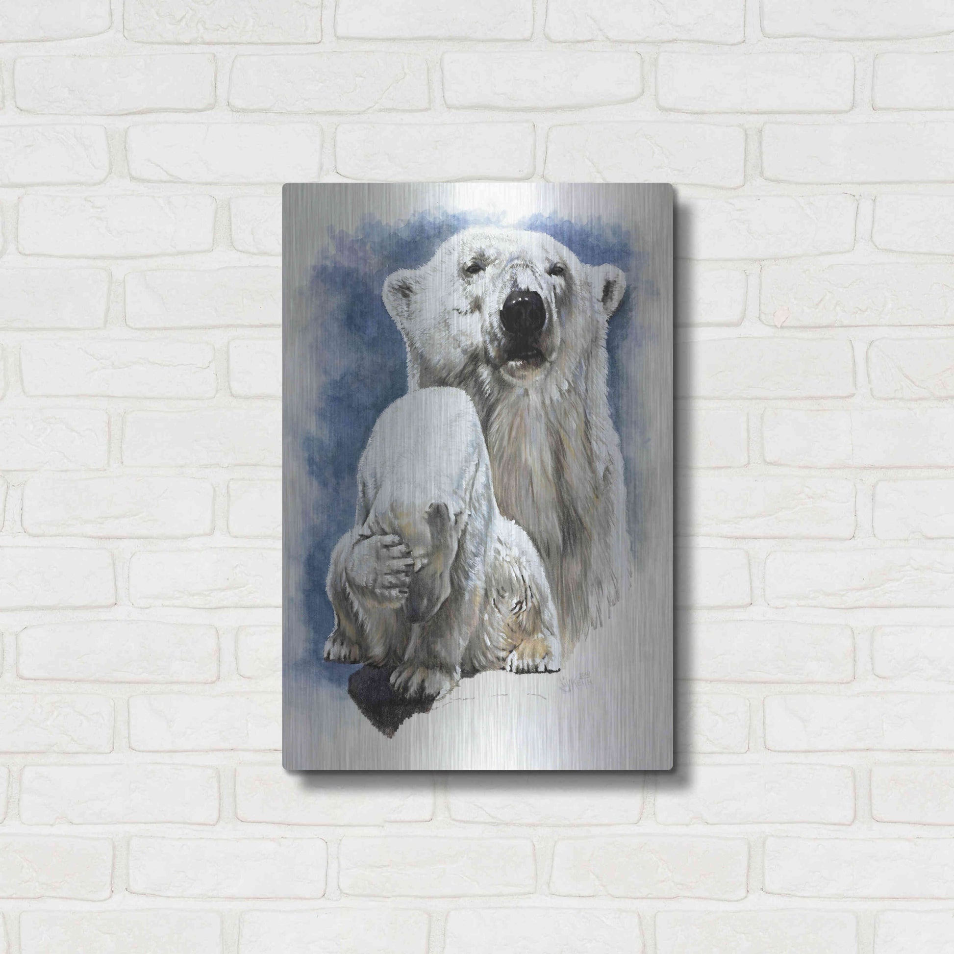 Luxe Metal Art 'Ivory' by Barbara Keith, Metal Wall Art,16x24