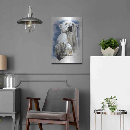 Luxe Metal Art 'Ivory' by Barbara Keith, Metal Wall Art,16x24