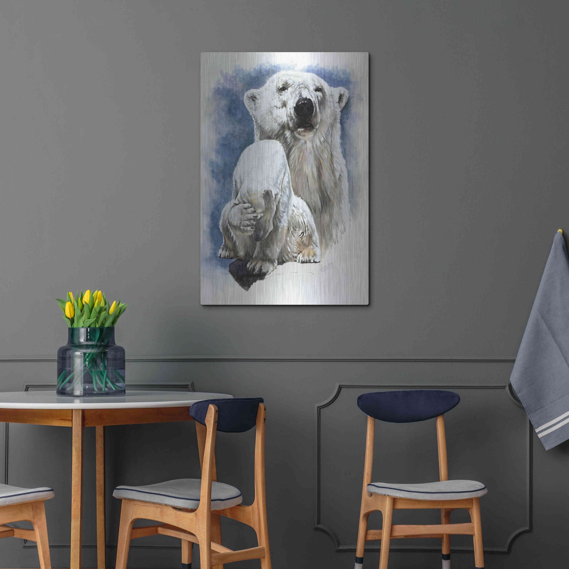 Luxe Metal Art 'Ivory' by Barbara Keith, Metal Wall Art,24x36