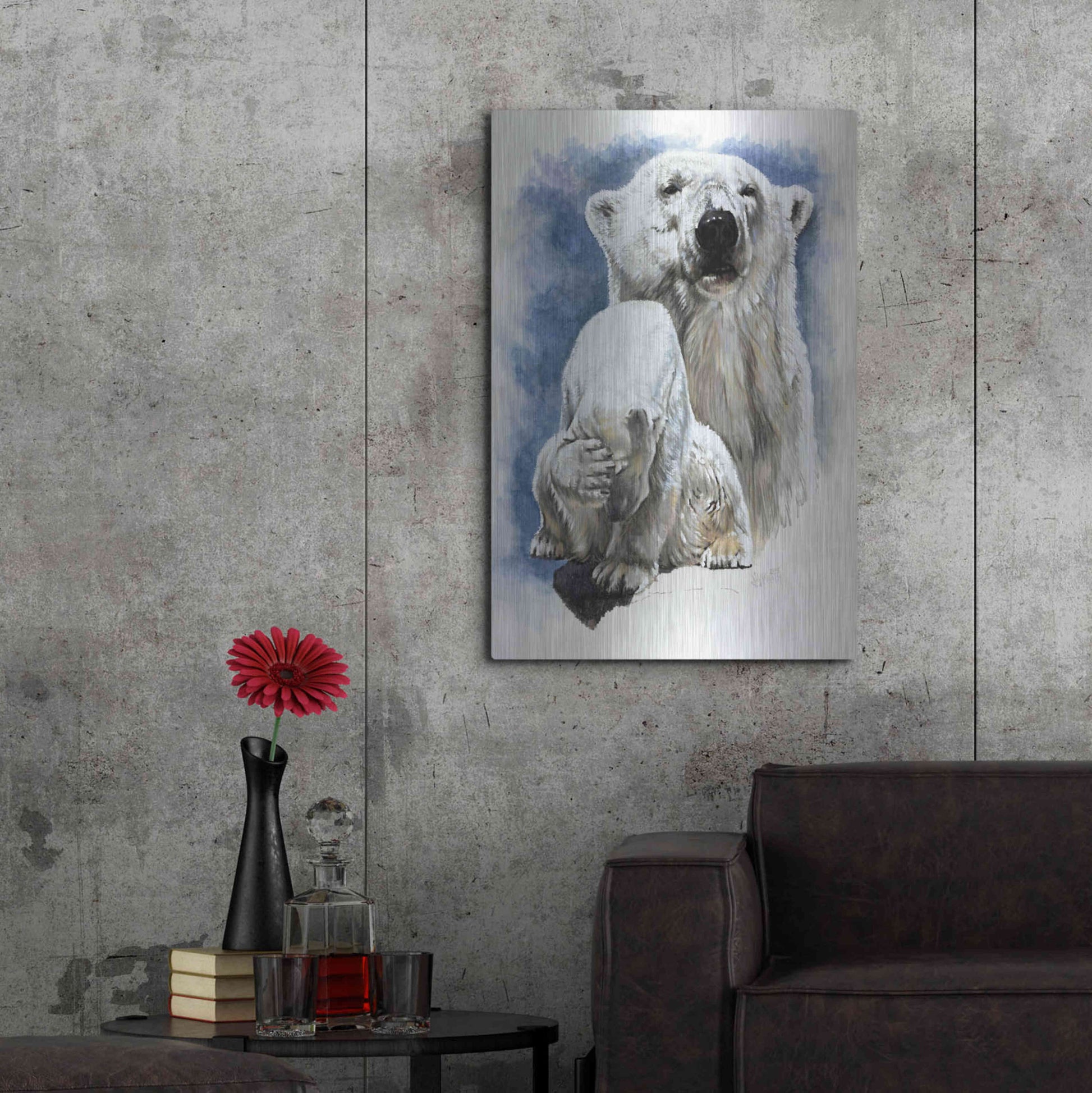 Luxe Metal Art 'Ivory' by Barbara Keith, Metal Wall Art,24x36