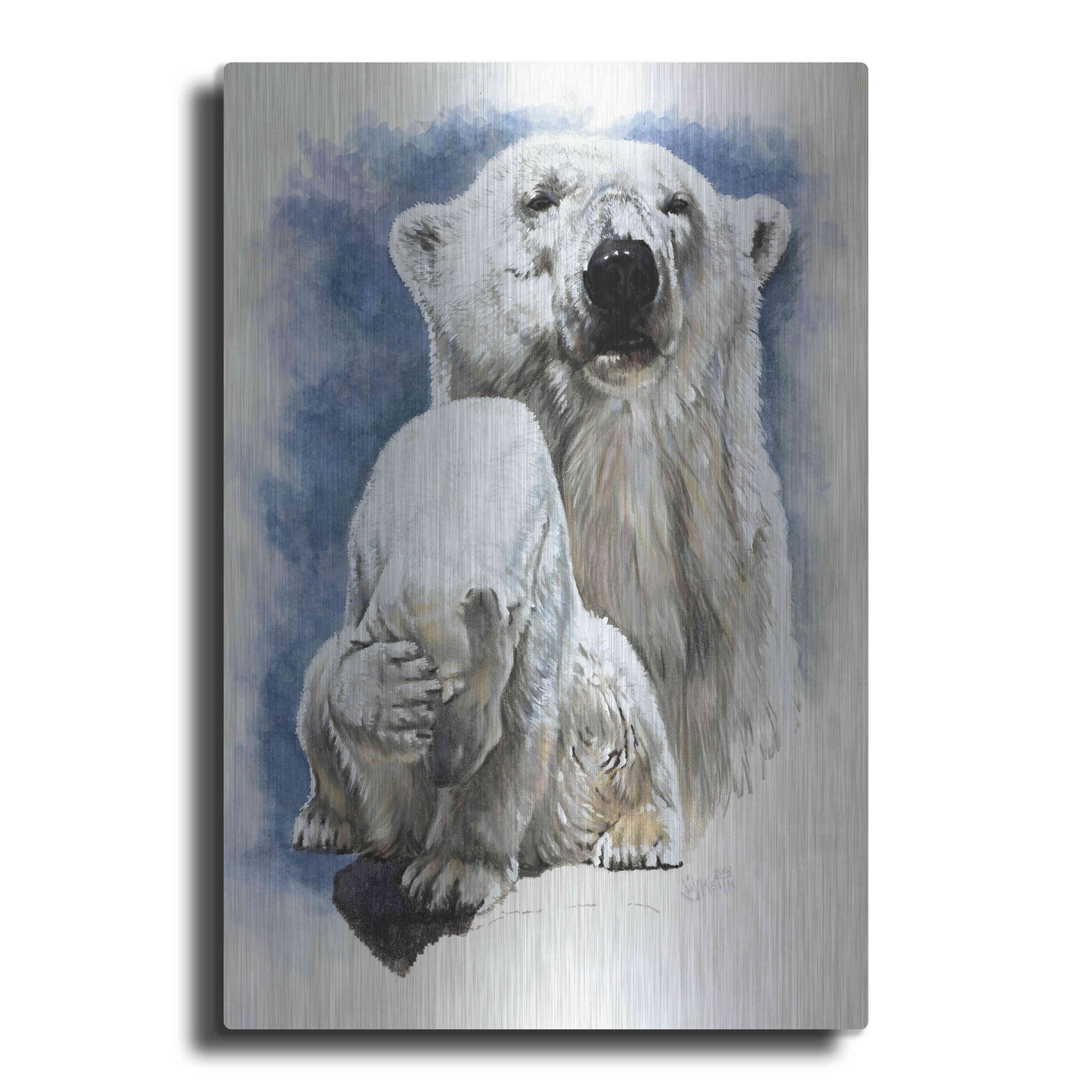 Luxe Metal Art 'Ivory' by Barbara Keith, Metal Wall Art