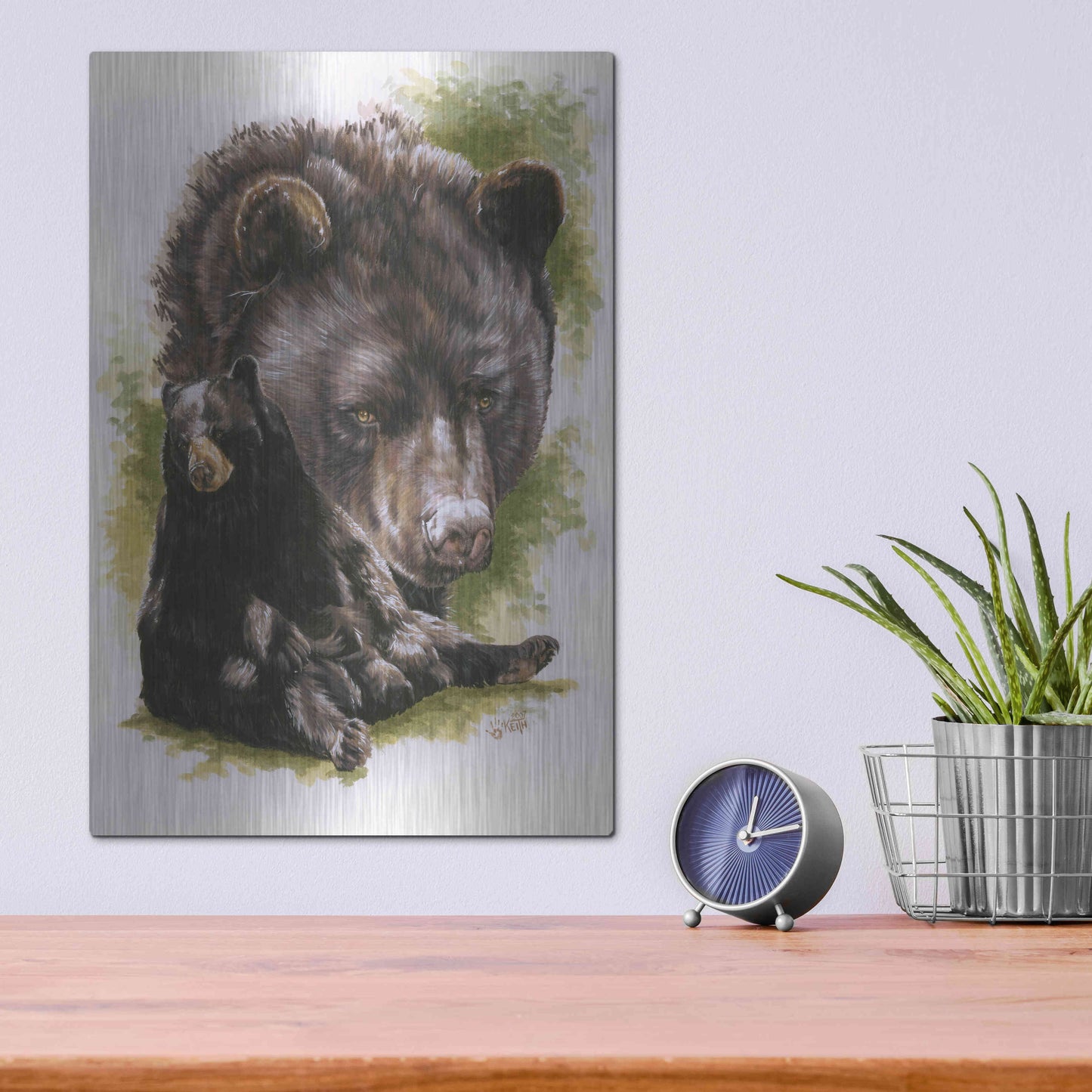 Luxe Metal Art 'Ebony' by Barbara Keith, Metal Wall Art,12x16