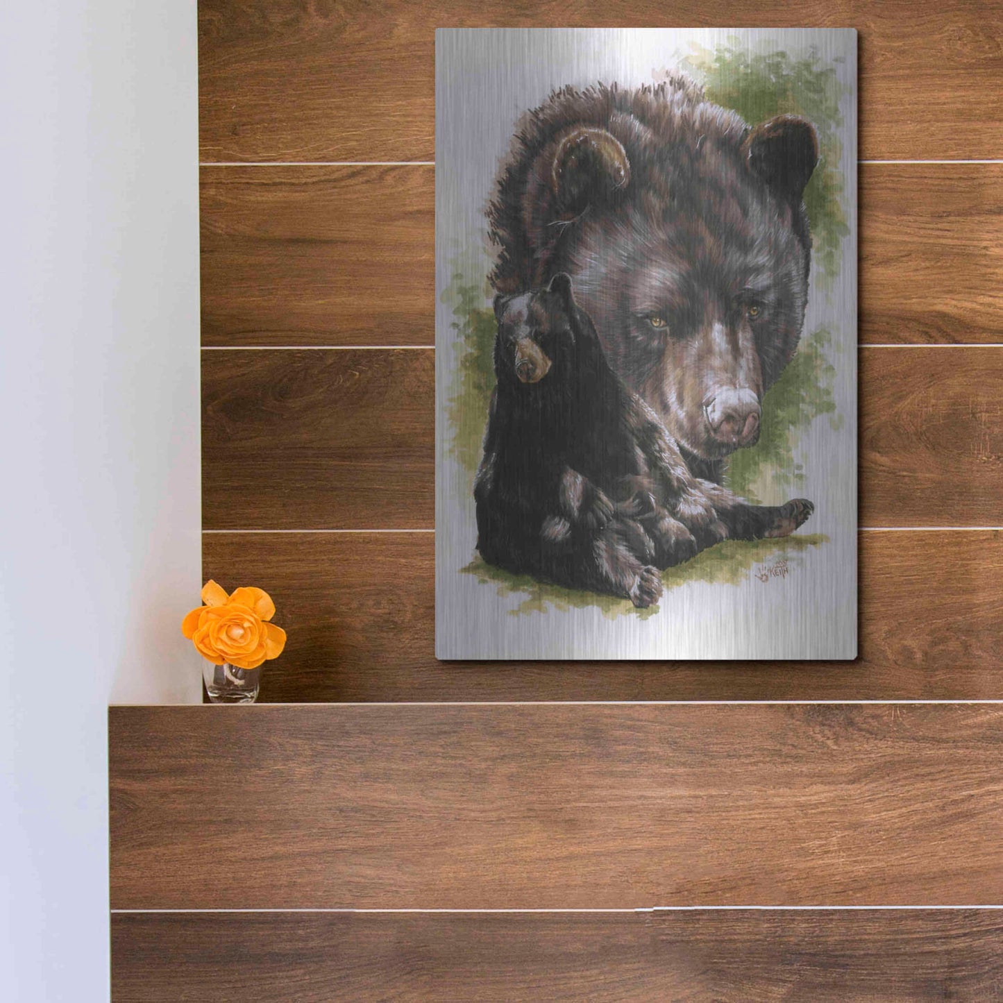 Luxe Metal Art 'Ebony' by Barbara Keith, Metal Wall Art,12x16