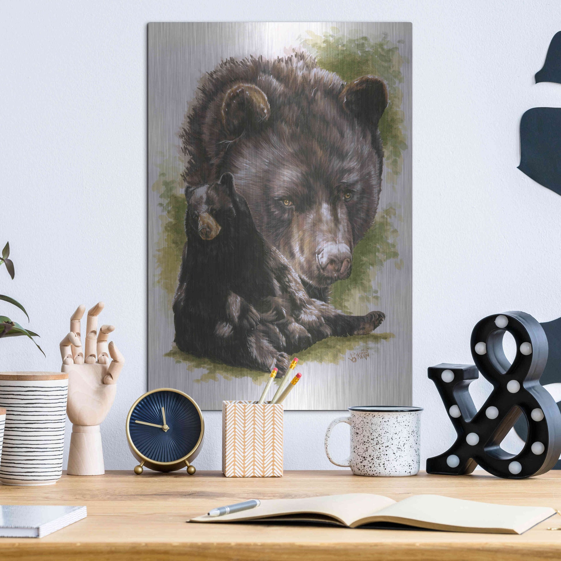 Luxe Metal Art 'Ebony' by Barbara Keith, Metal Wall Art,12x16