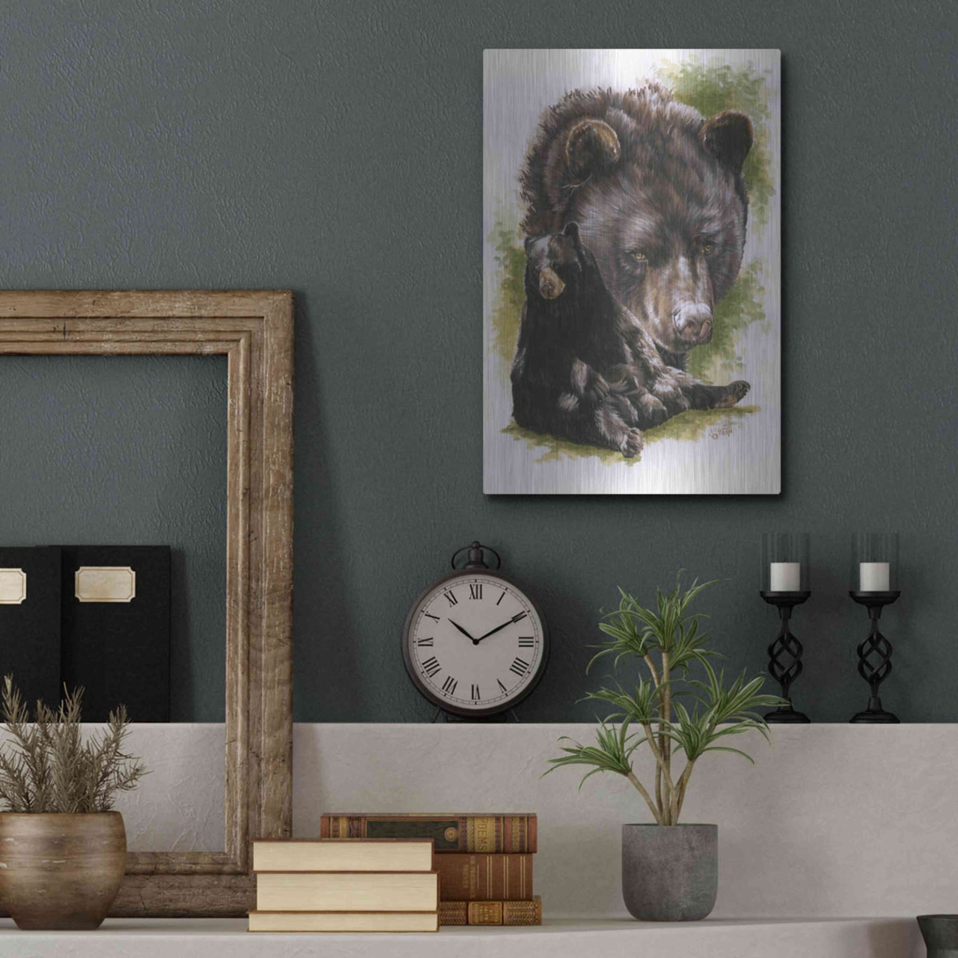 Luxe Metal Art 'Ebony' by Barbara Keith, Metal Wall Art,12x16