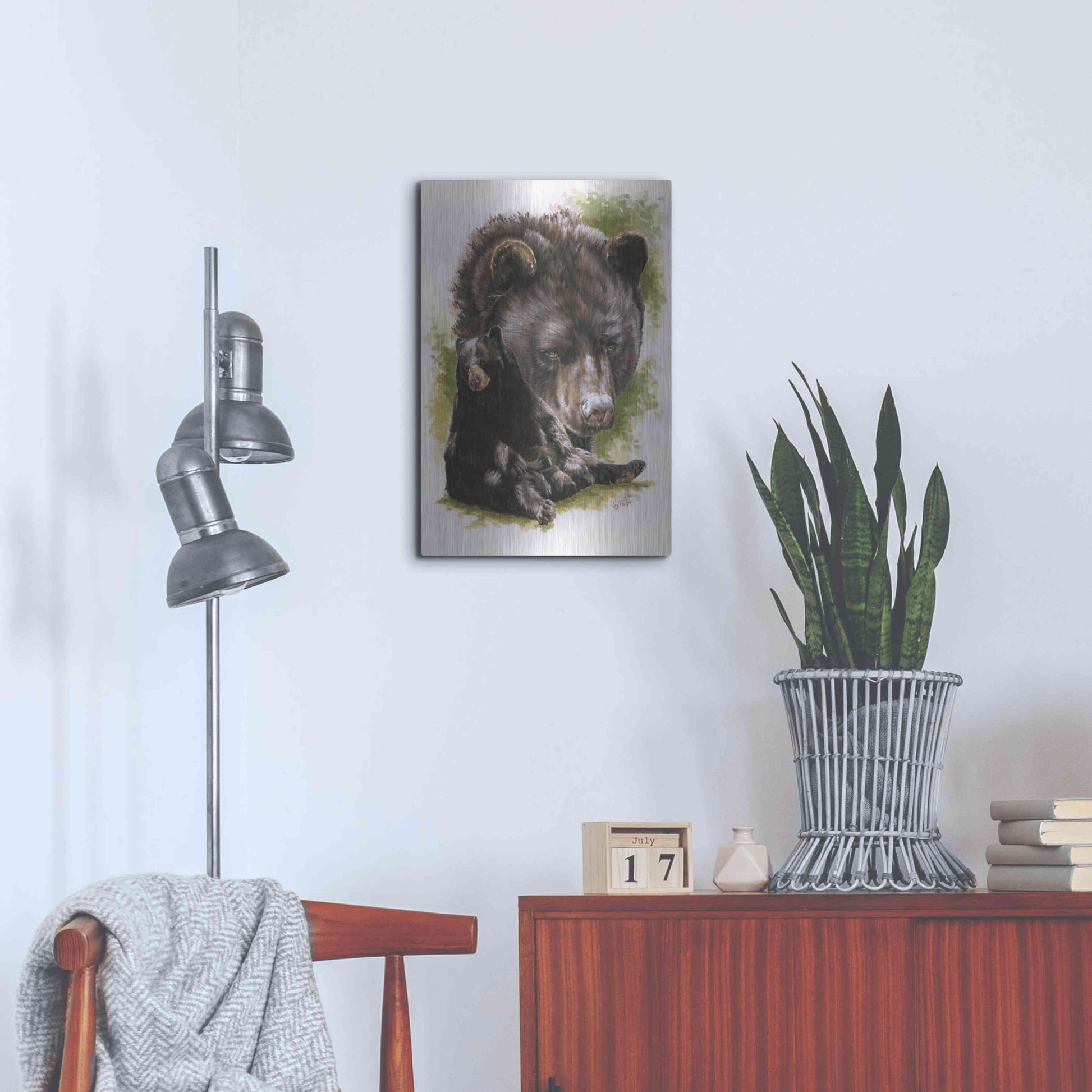 Luxe Metal Art 'Ebony' by Barbara Keith, Metal Wall Art,16x24