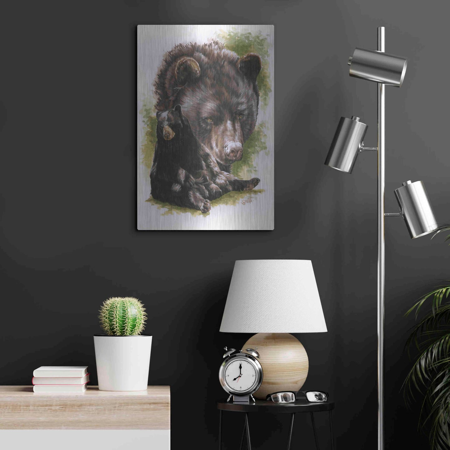 Luxe Metal Art 'Ebony' by Barbara Keith, Metal Wall Art,16x24