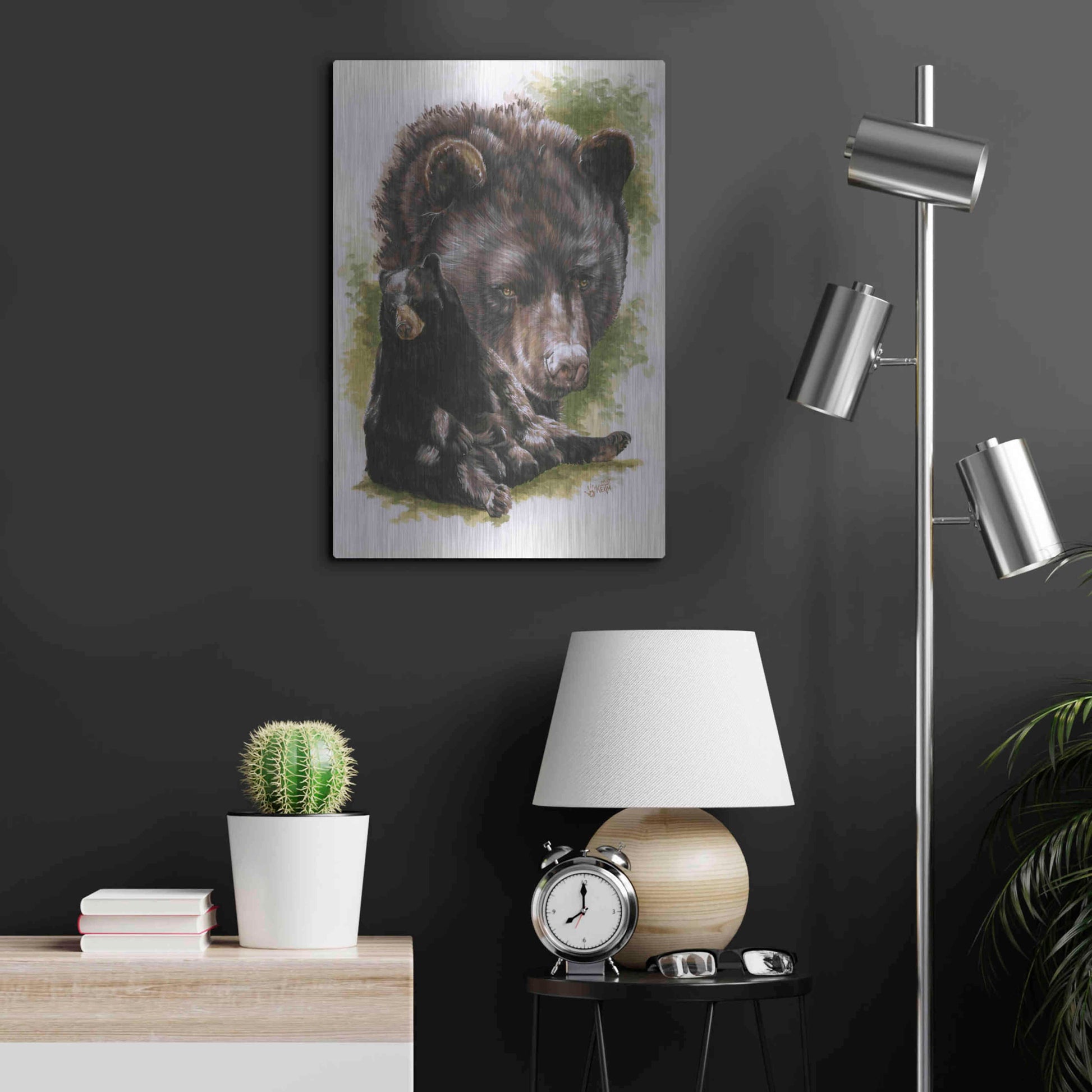 Luxe Metal Art 'Ebony' by Barbara Keith, Metal Wall Art,16x24