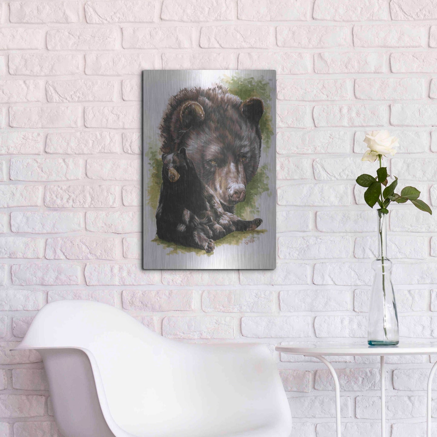 Luxe Metal Art 'Ebony' by Barbara Keith, Metal Wall Art,16x24