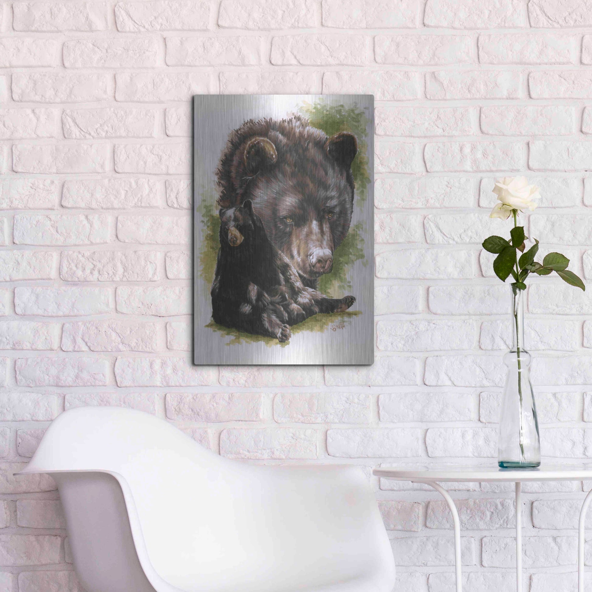 Luxe Metal Art 'Ebony' by Barbara Keith, Metal Wall Art,16x24