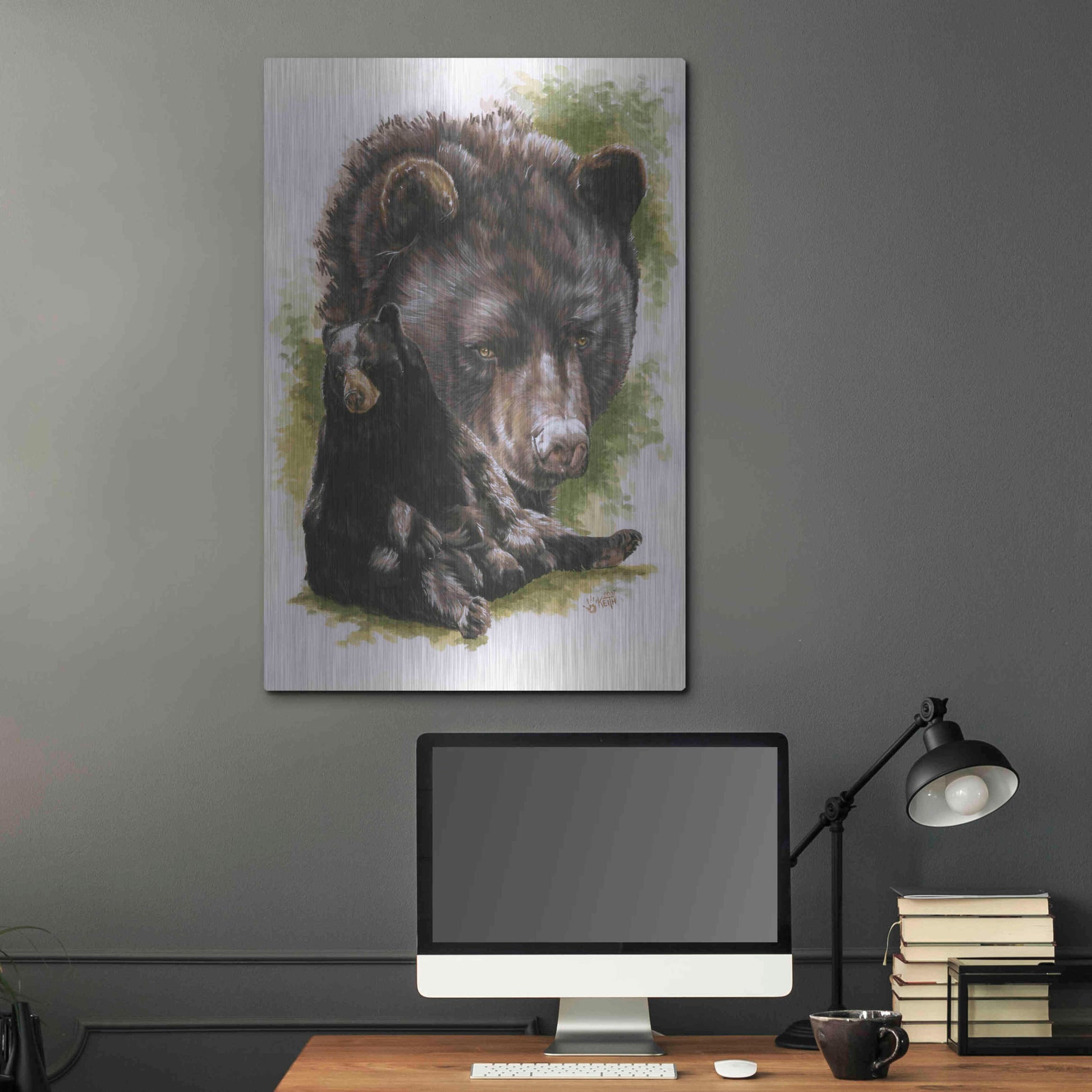 Luxe Metal Art 'Ebony' by Barbara Keith, Metal Wall Art,24x36