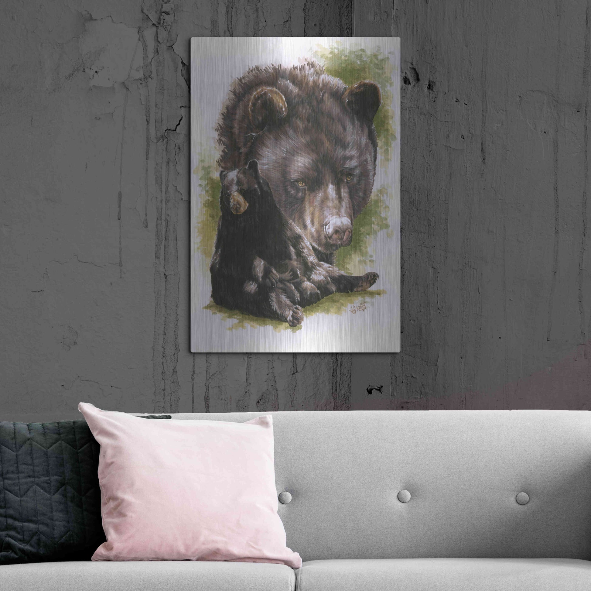 Luxe Metal Art 'Ebony' by Barbara Keith, Metal Wall Art,24x36