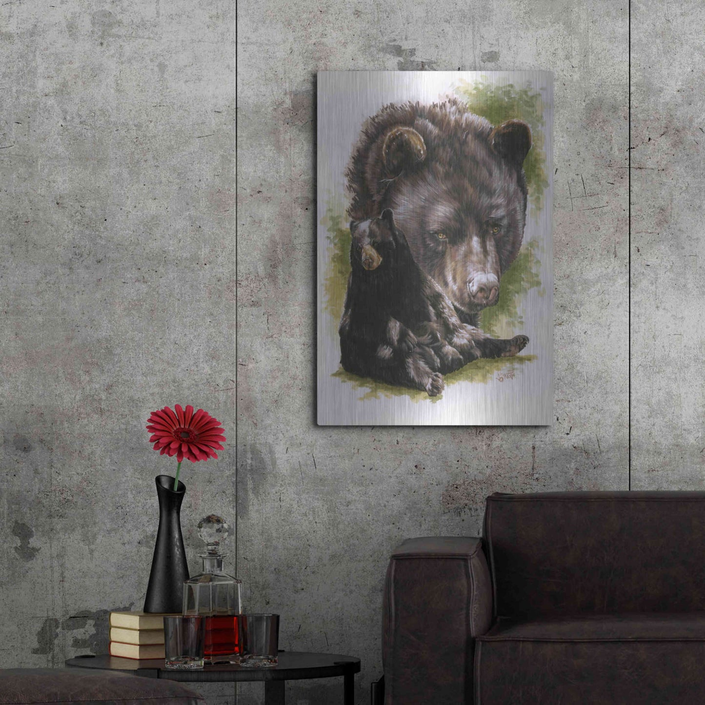 Luxe Metal Art 'Ebony' by Barbara Keith, Metal Wall Art,24x36