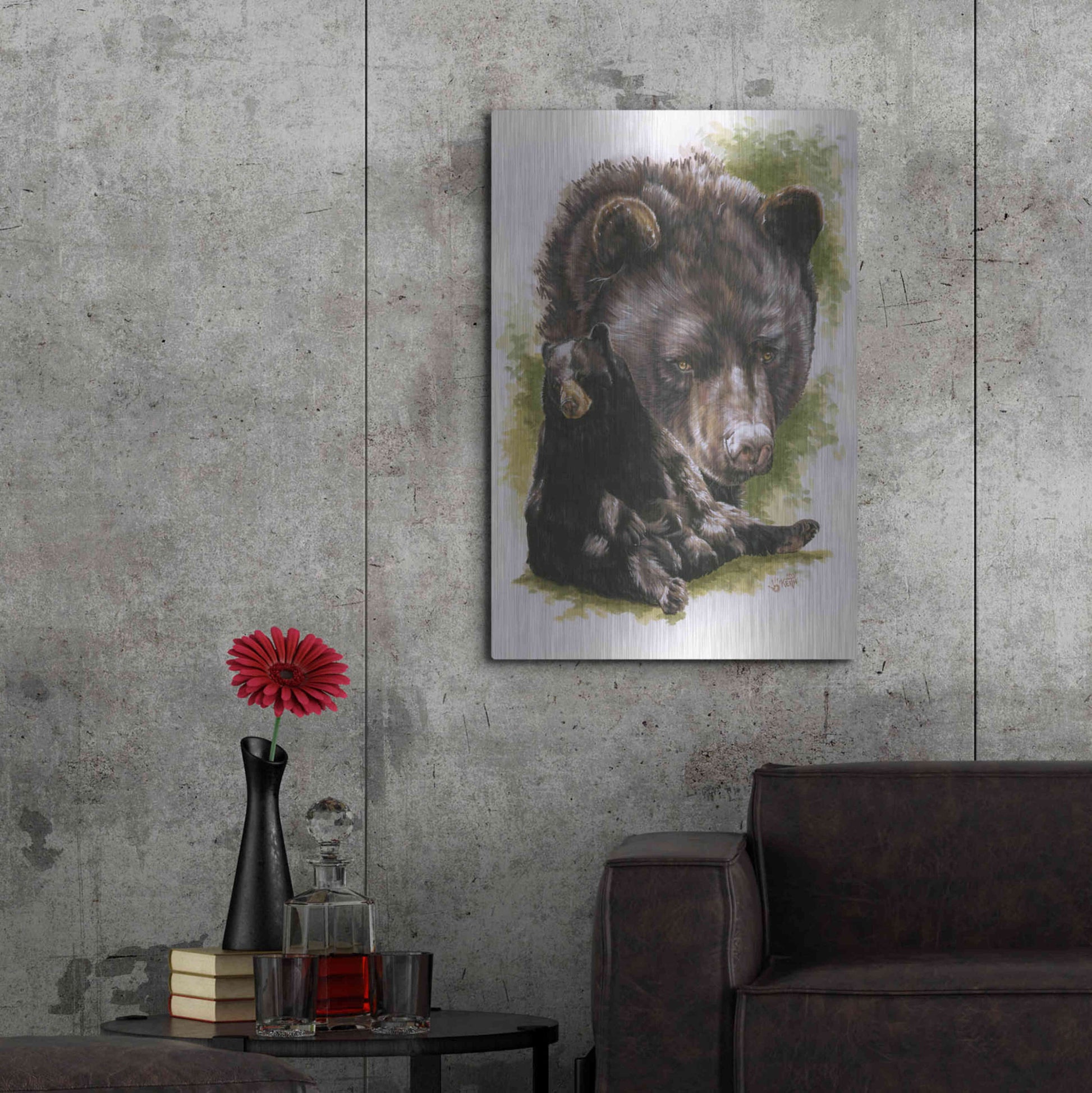 Luxe Metal Art 'Ebony' by Barbara Keith, Metal Wall Art,24x36