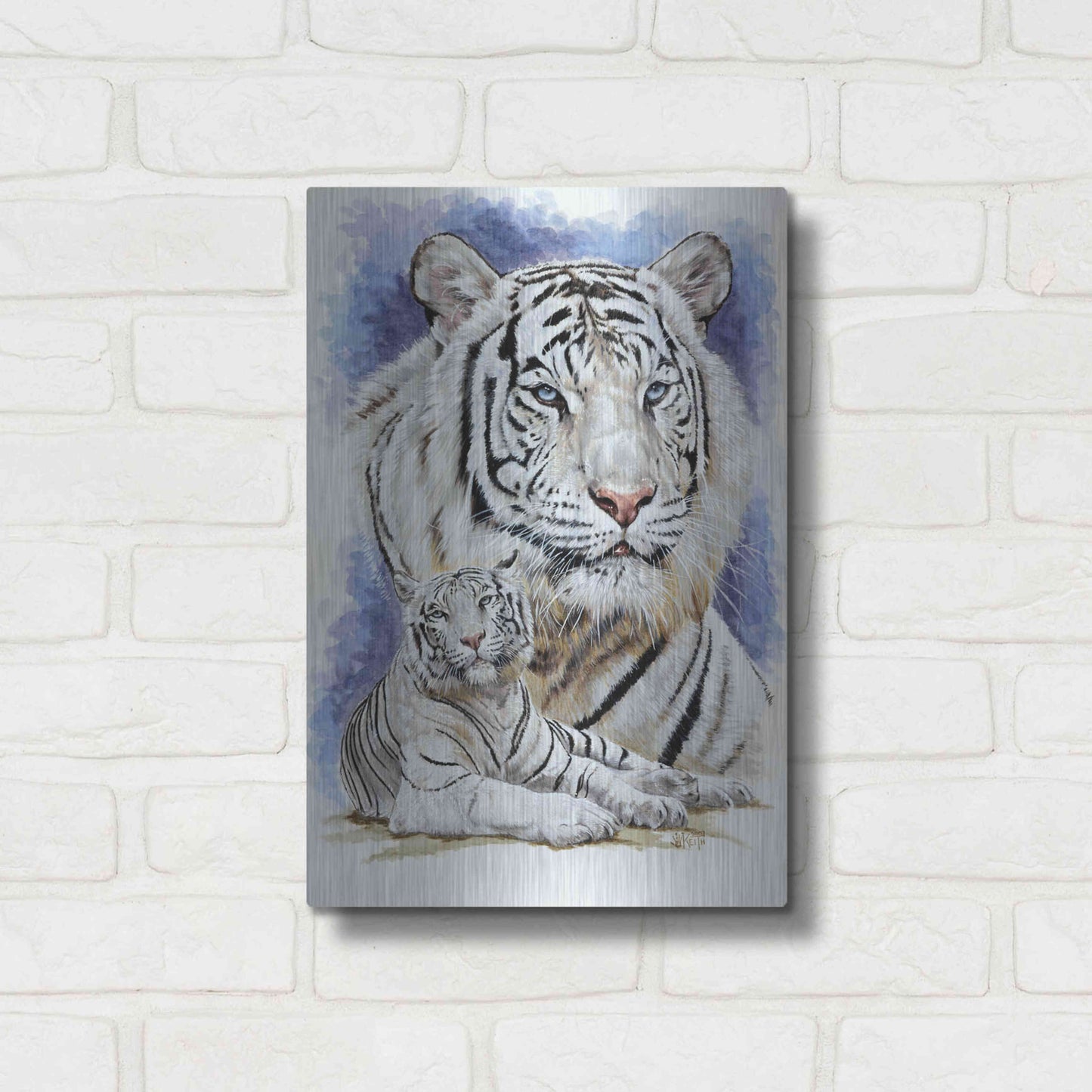 Luxe Metal Art 'Dignity' by Barbara Keith, Metal Wall Art,12x16