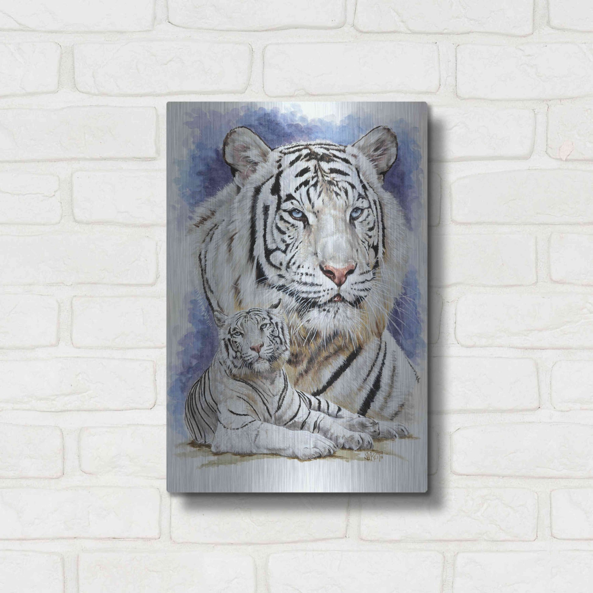 Luxe Metal Art 'Dignity' by Barbara Keith, Metal Wall Art,12x16