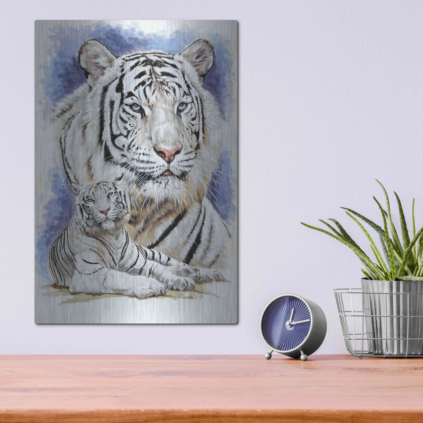 Luxe Metal Art 'Dignity' by Barbara Keith, Metal Wall Art,12x16