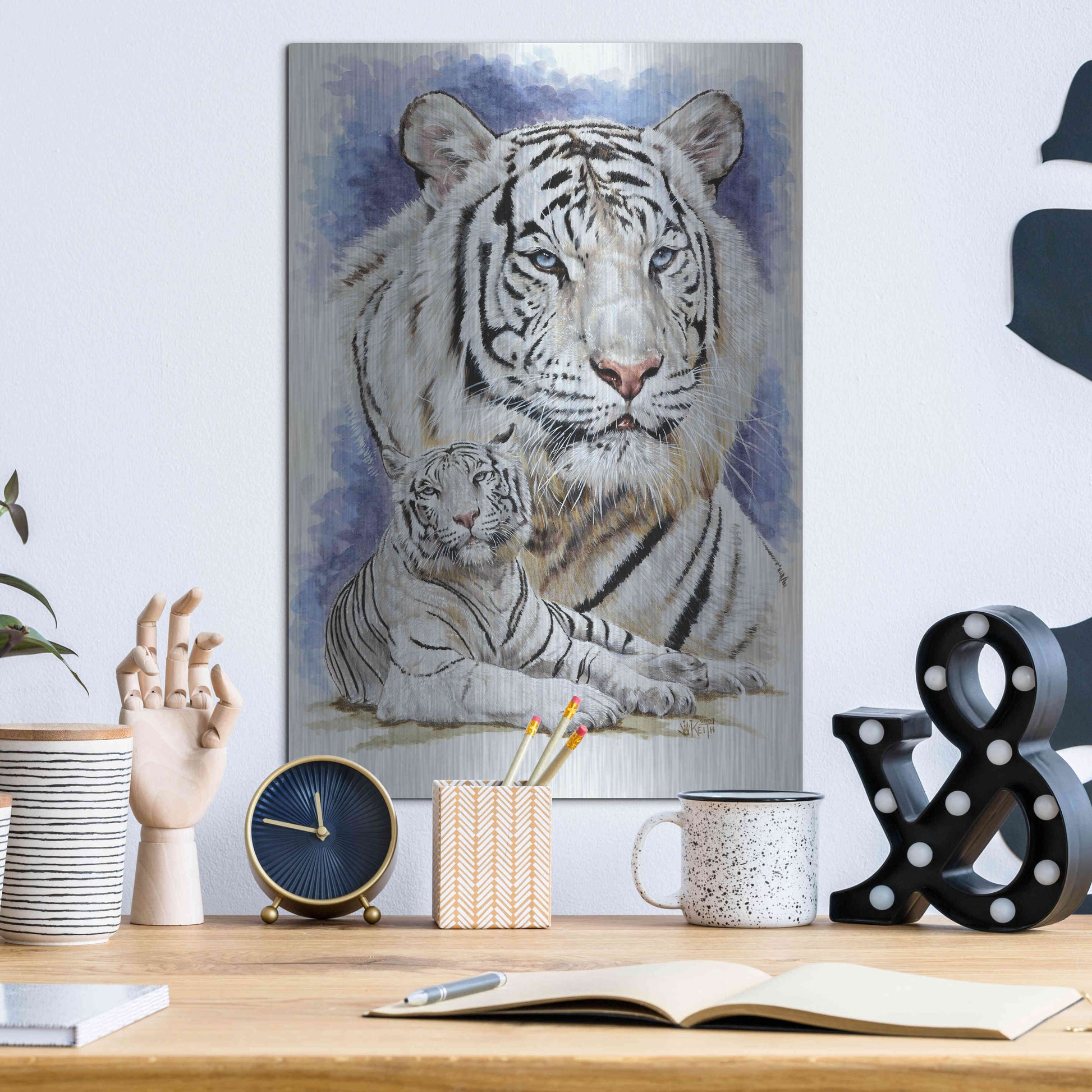 Luxe Metal Art 'Dignity' by Barbara Keith, Metal Wall Art,12x16