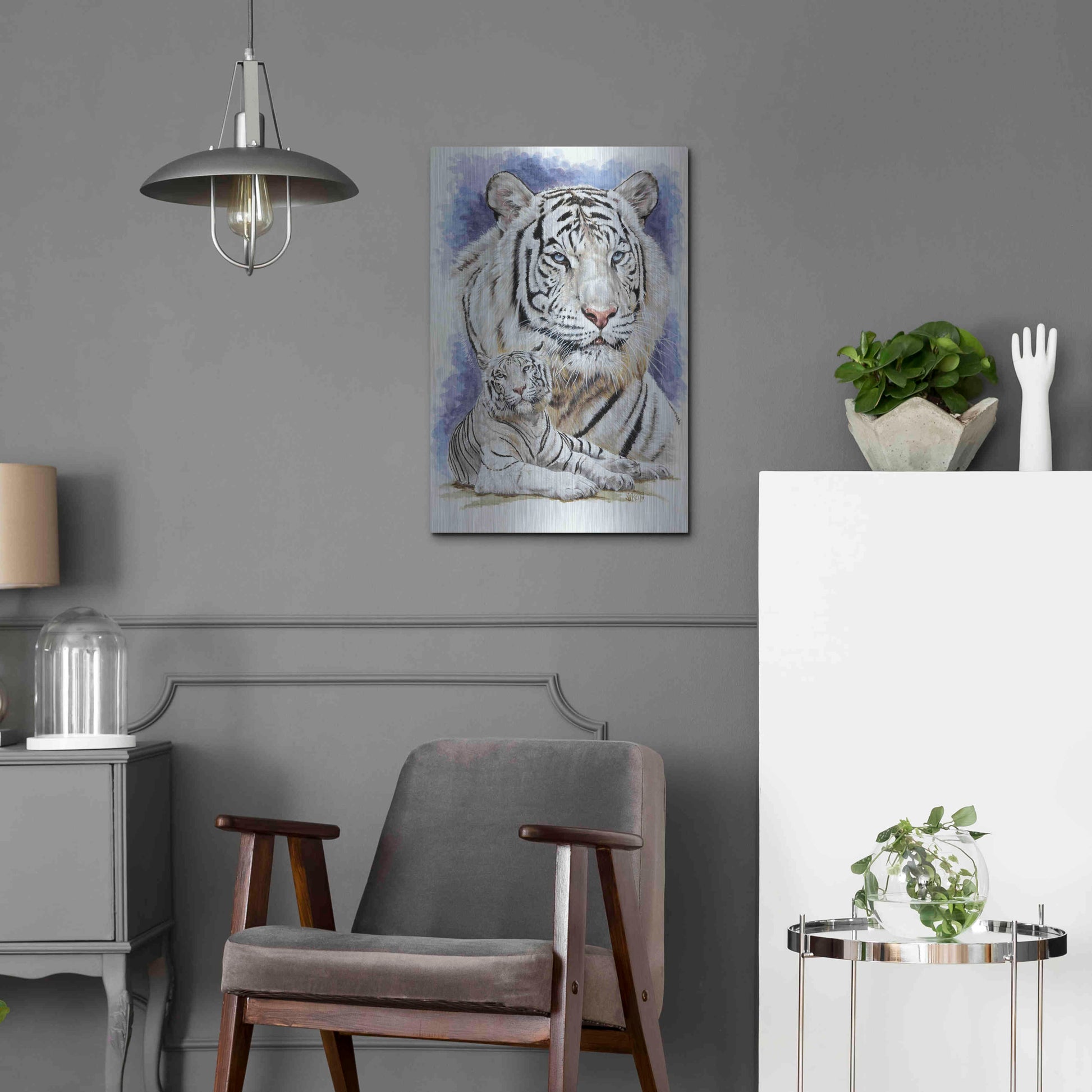 Luxe Metal Art 'Dignity' by Barbara Keith, Metal Wall Art,16x24