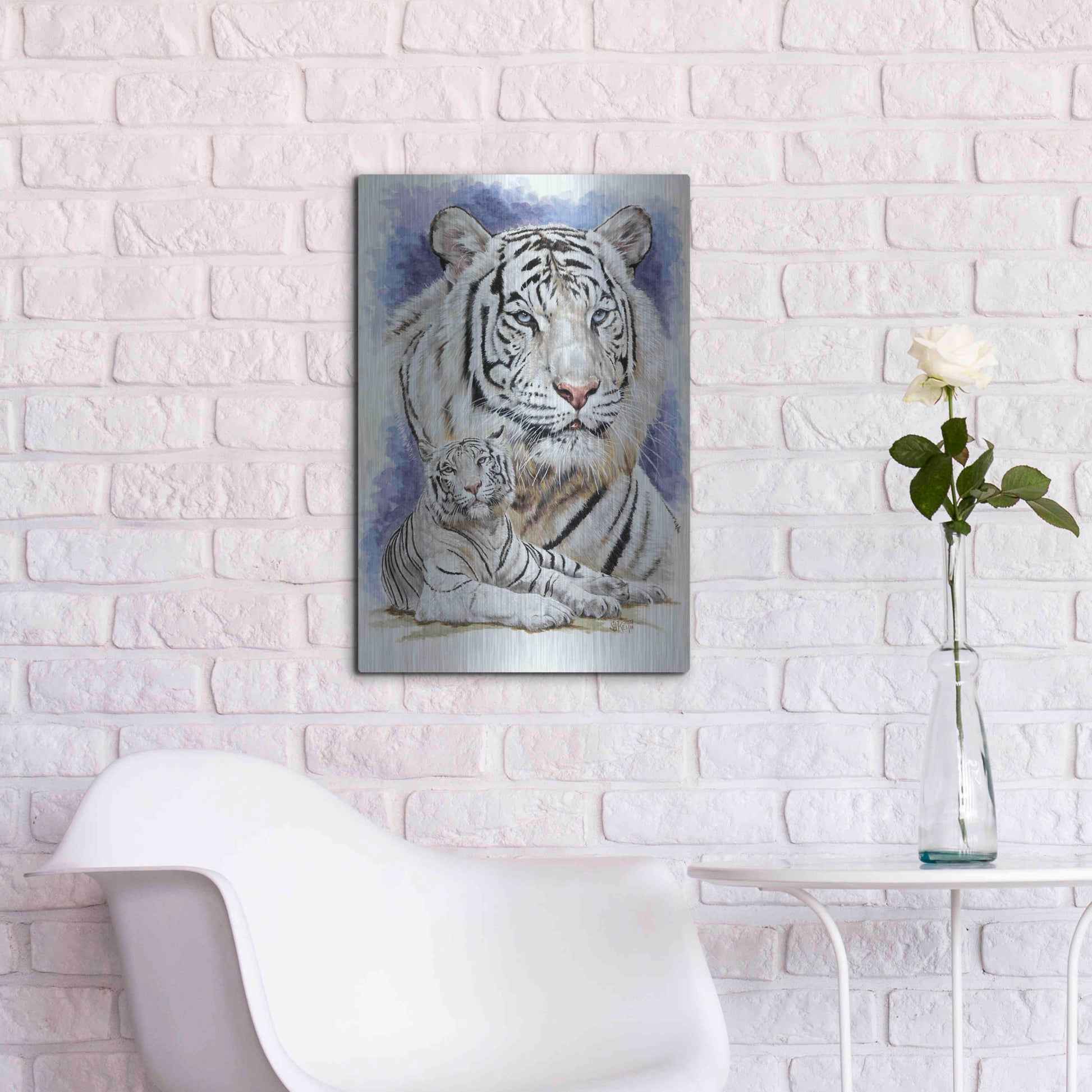 Luxe Metal Art 'Dignity' by Barbara Keith, Metal Wall Art,16x24