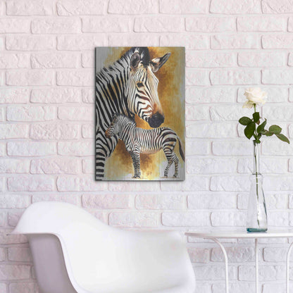 Luxe Metal Art 'Mountain Zebra' by Barbara Keith, Metal Wall Art,16x24