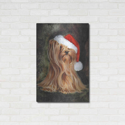 Luxe Metal Art 'Noel - Yorkshire Terrier' by Barbara Keith, Metal Wall Art,24x36