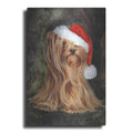 Luxe Metal Art 'Noel - Yorkshire Terrier' by Barbara Keith, Metal Wall Art