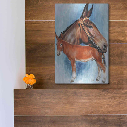 Luxe Metal Art 'Donkey' by Barbara Keith, Metal Wall Art,12x16