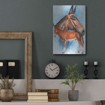 Luxe Metal Art 'Donkey' by Barbara Keith, Metal Wall Art,12x16