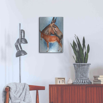 Luxe Metal Art 'Donkey' by Barbara Keith, Metal Wall Art,16x24