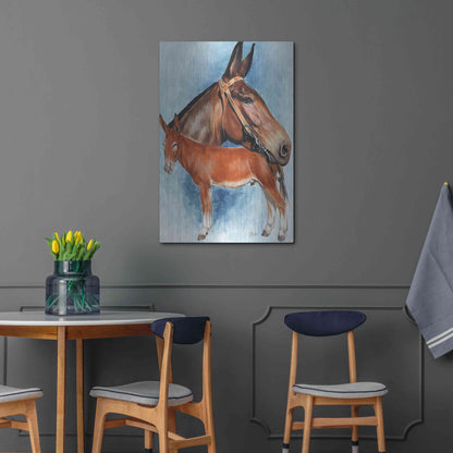 Luxe Metal Art 'Donkey' by Barbara Keith, Metal Wall Art,24x36