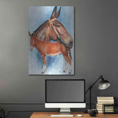 Luxe Metal Art 'Donkey' by Barbara Keith, Metal Wall Art,24x36