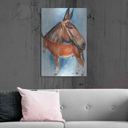 Luxe Metal Art 'Donkey' by Barbara Keith, Metal Wall Art,24x36