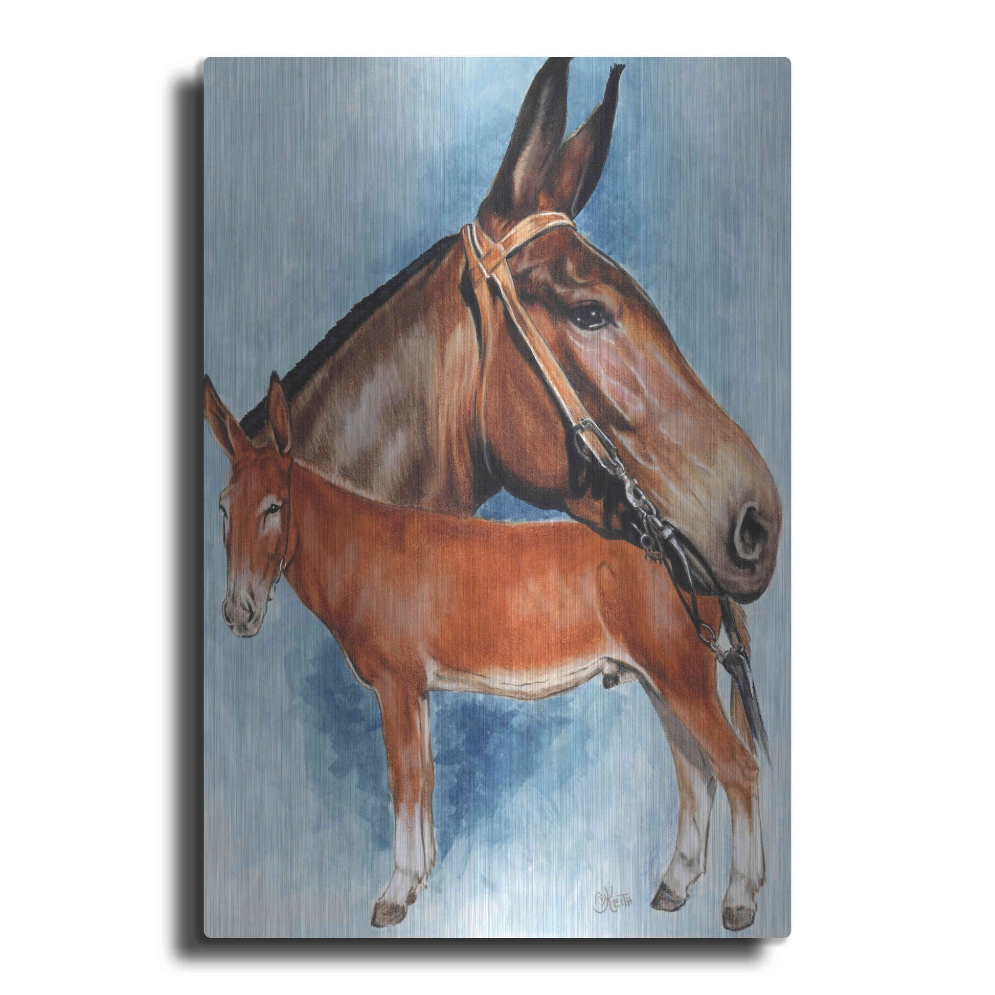 Luxe Metal Art 'Donkey' by Barbara Keith, Metal Wall Art