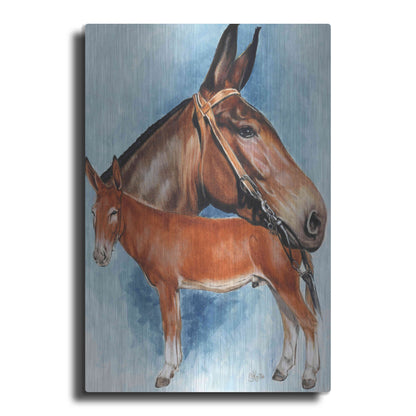 Luxe Metal Art 'Donkey' by Barbara Keith, Metal Wall Art