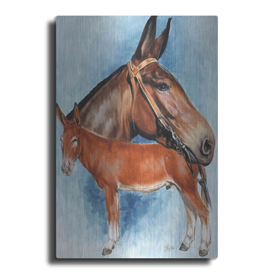 Luxe Metal Art 'Donkey' by Barbara Keith, Metal Wall Art