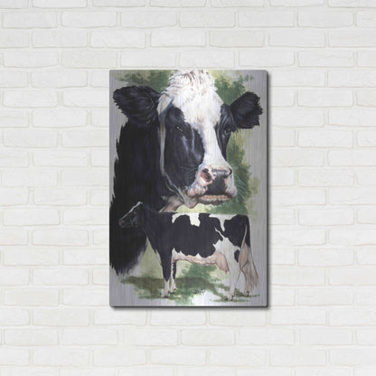 Luxe Metal Art 'Holstein Cow' by Barbara Keith, Metal Wall Art,24x36