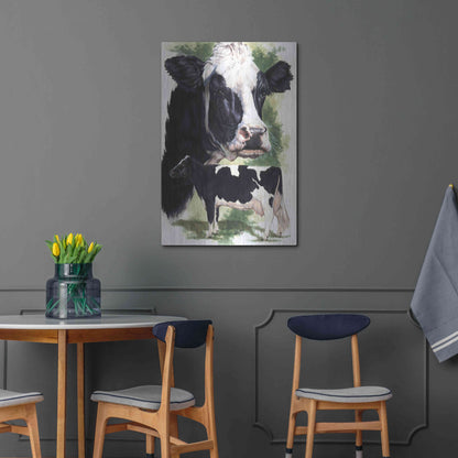 Luxe Metal Art 'Holstein Cow' by Barbara Keith, Metal Wall Art,24x36