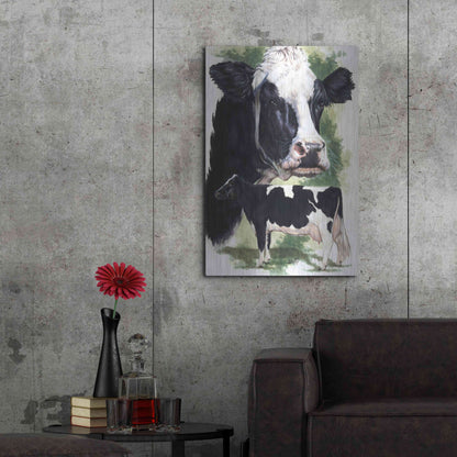 Luxe Metal Art 'Holstein Cow' by Barbara Keith, Metal Wall Art,24x36