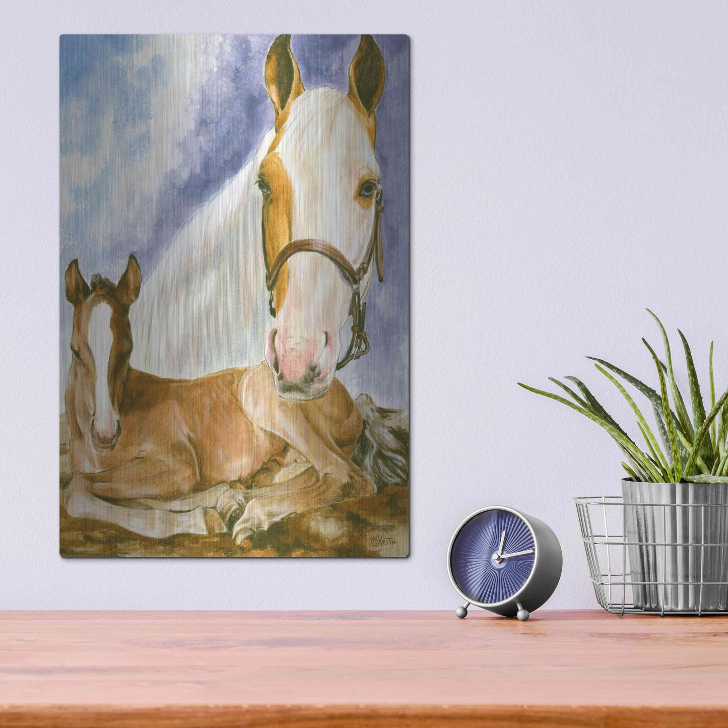 Luxe Metal Art 'Missouri Fox Trotter' by Barbara Keith, Metal Wall Art,12x16