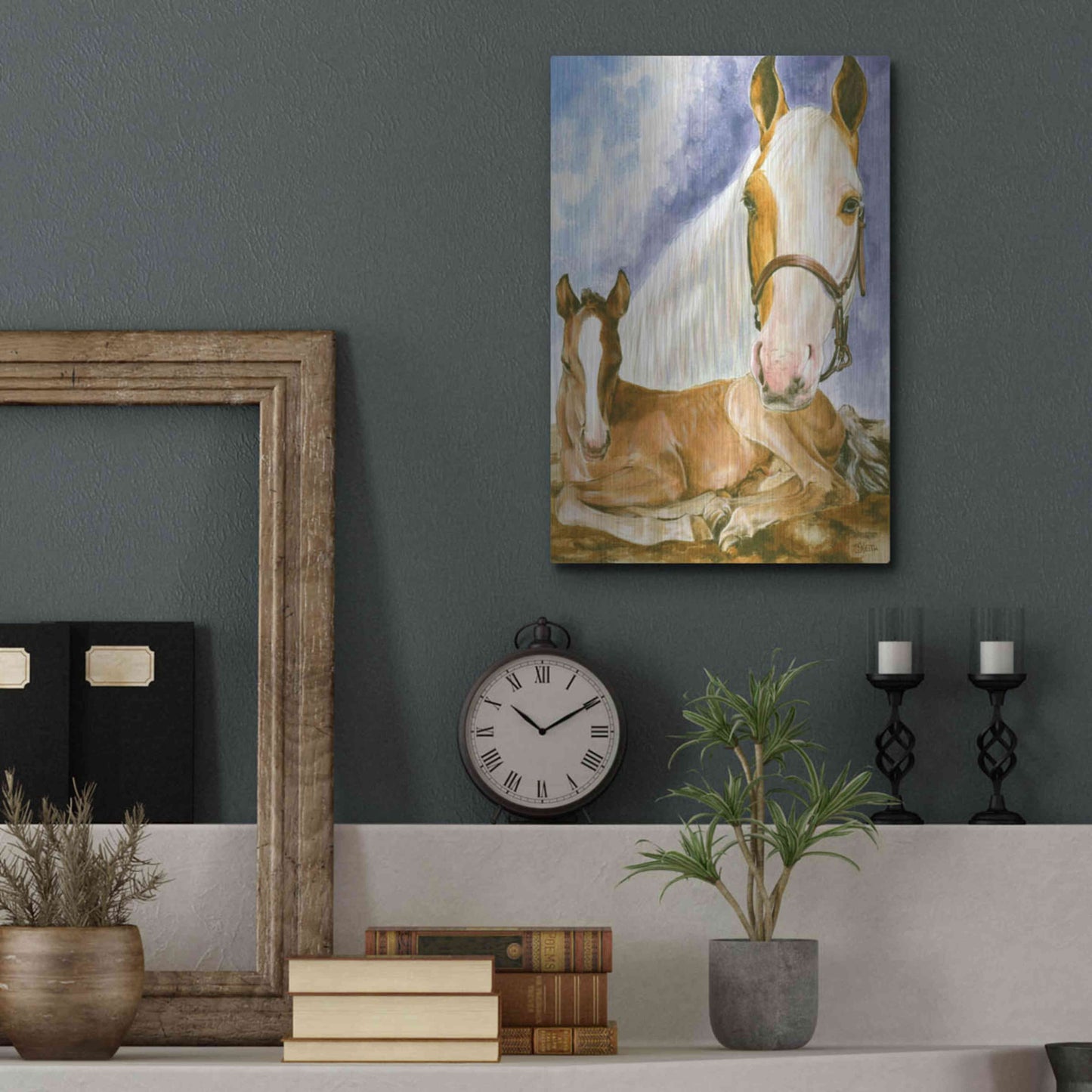 Luxe Metal Art 'Missouri Fox Trotter' by Barbara Keith, Metal Wall Art,12x16