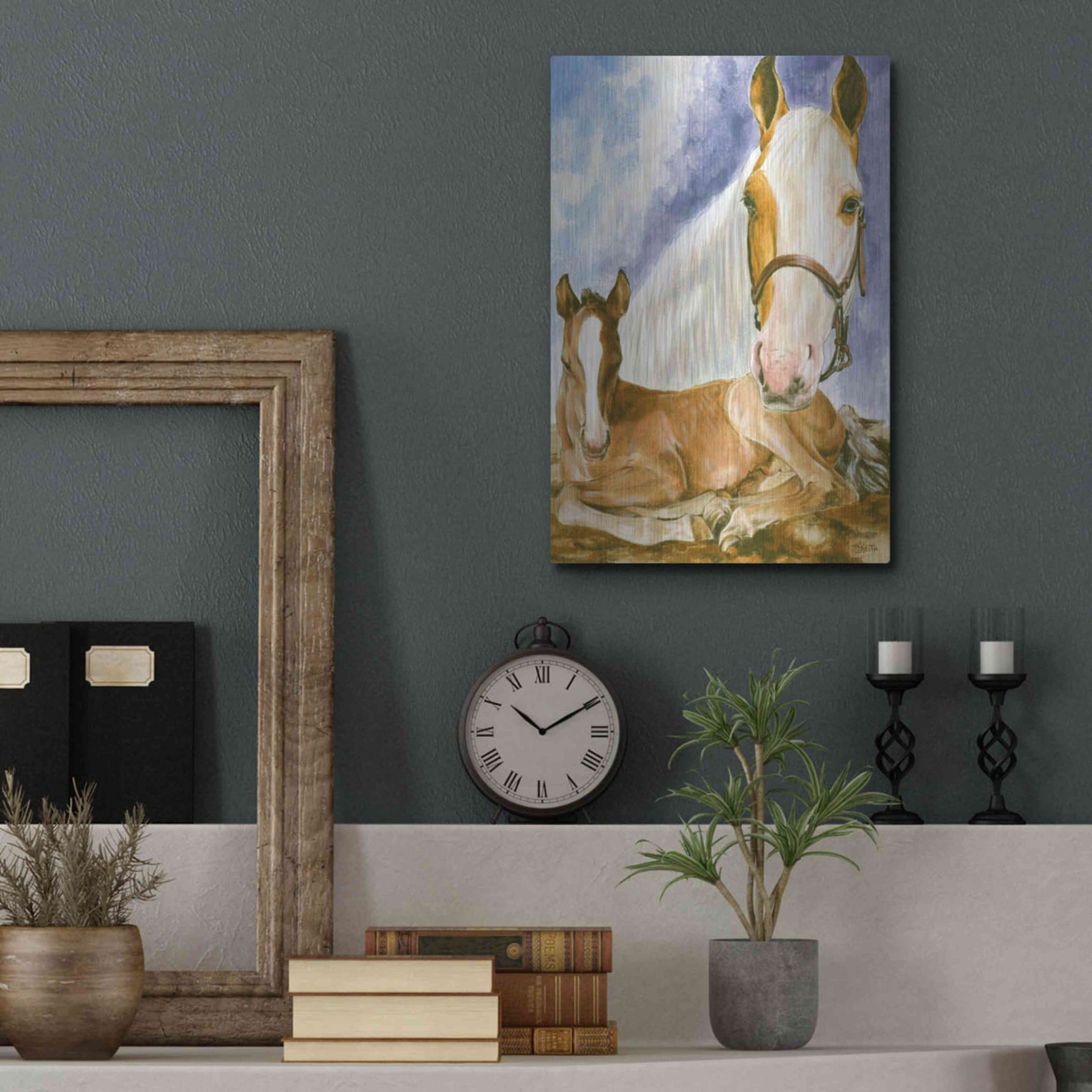 Luxe Metal Art 'Missouri Fox Trotter' by Barbara Keith, Metal Wall Art,12x16